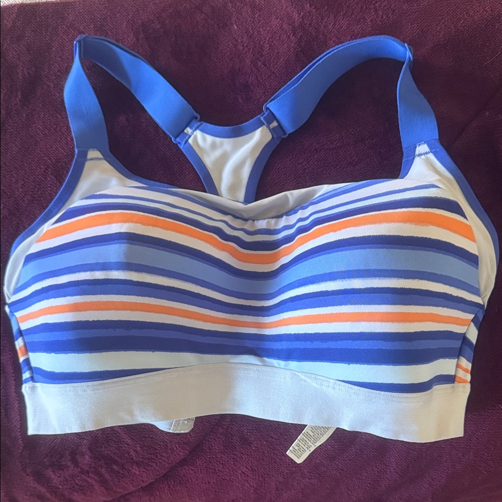 Brooks Blue and Orange Sports Bra 32DD